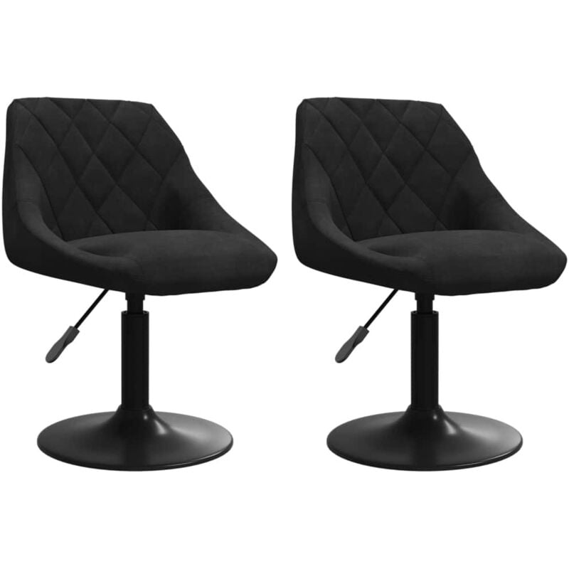 

Sillas de comedor giratorias 2 uds terciopelo negro - Negro - Vidaxl