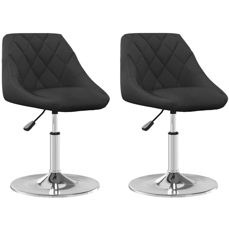 

vidaXL Sillas de comedor giratorias 2 uds terciopelo negro - Negro