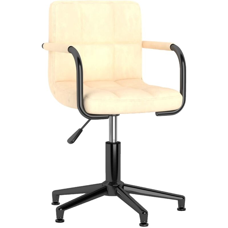 

vidaXL Silla de comedor giratoria terciopelo crema - Crema
