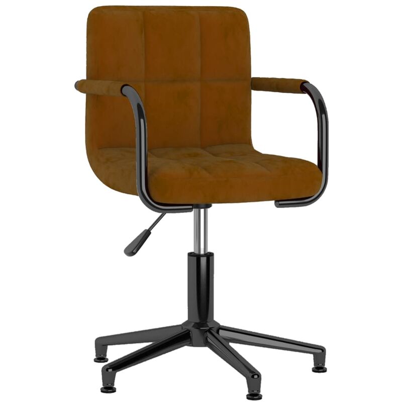 

vidaXL Silla de comedor giratoria terciopelo marrón - Marrón
