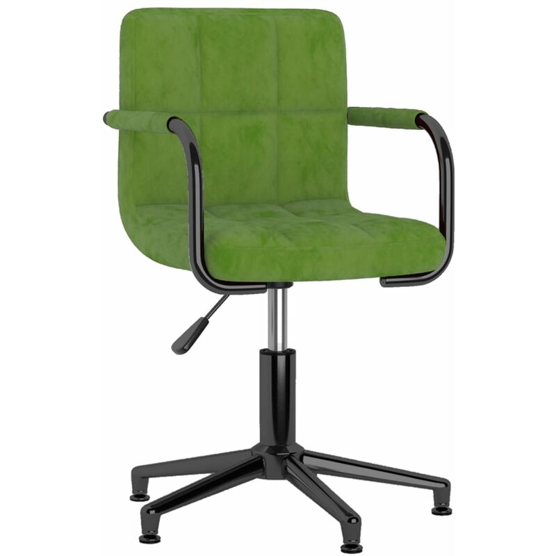 

vidaXL Silla de comedor giratoria terciopelo verde claro - Verde