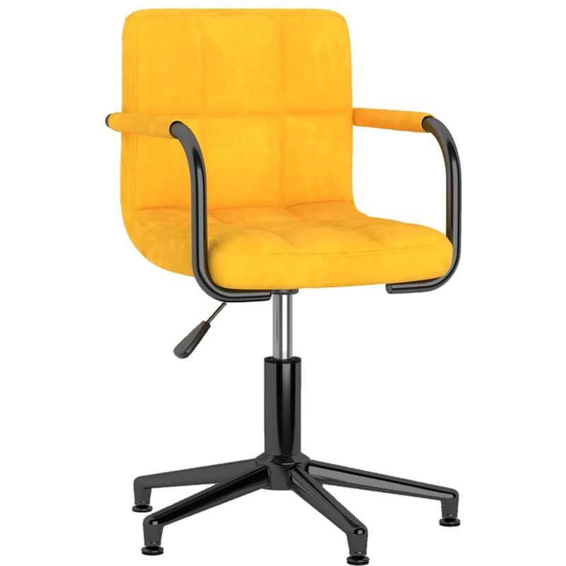 

vidaXL Silla de comedor giratoria terciopelo amarillo mostaza - Amarillo