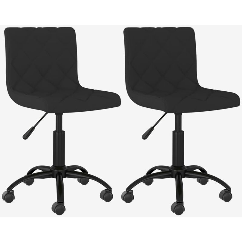 

vidaXL Sillas de comedor giratorias 2 uds terciopelo negro - Negro