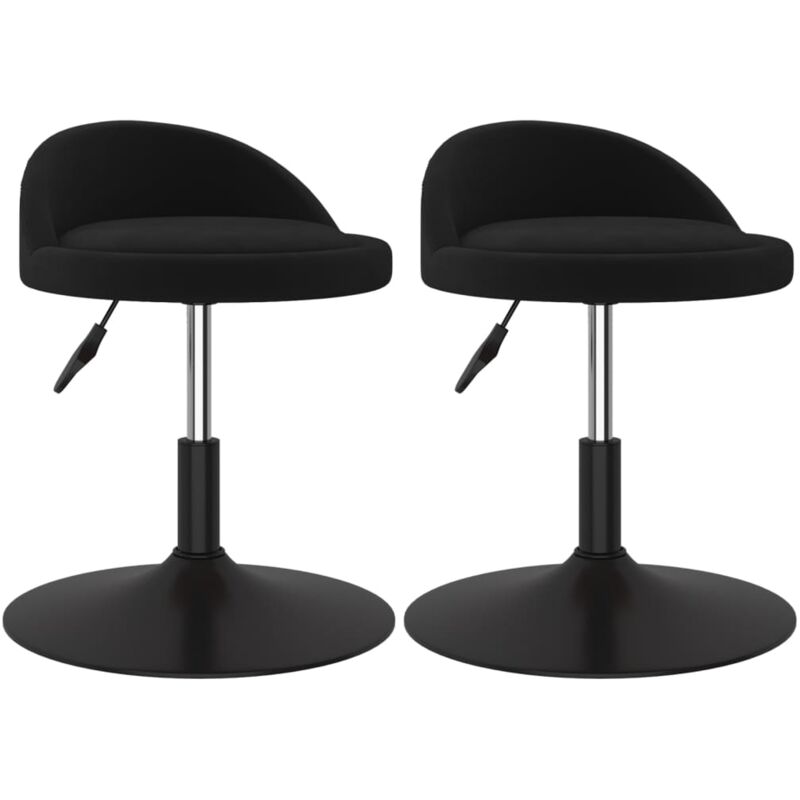 

Sillas de comedor giratorias 2 uds terciopelo negro - Negro - Vidaxl