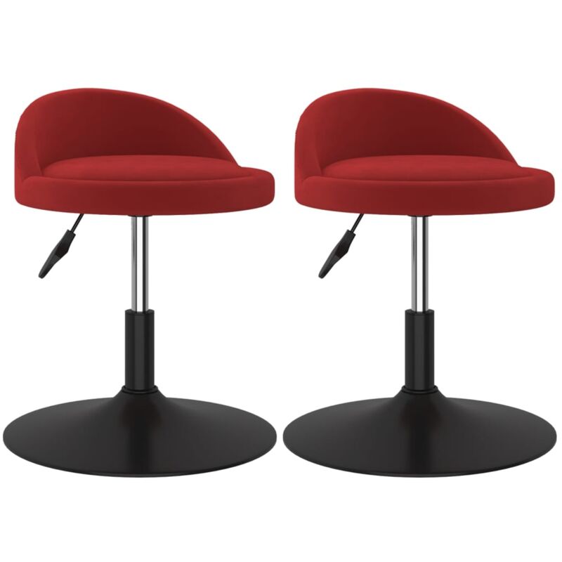 

Sillas de comedor giratorias 2 uds terciopelo rojo vino tinto - Rojo - Vidaxl