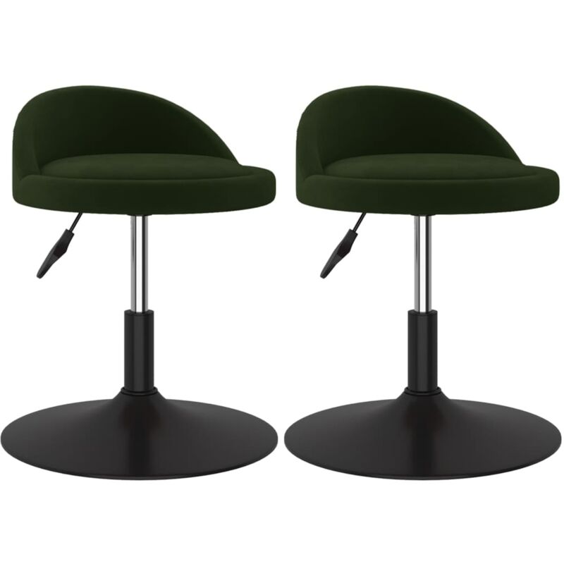 

Sillas de comedor giratorias 2 uds terciopelo verde oscuro - Verde - Vidaxl