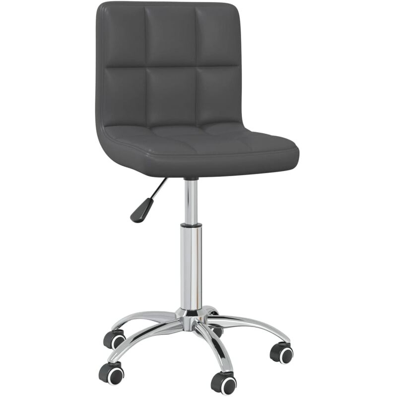 

Silla de comedor giratoria de cuero sintética gris - Gris - Vidaxl