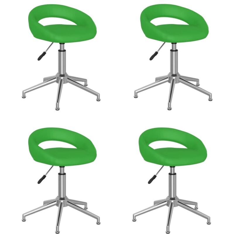 

vidaXL Sillas de comedor giratorias cuero sintético 4 uds verde - Verde