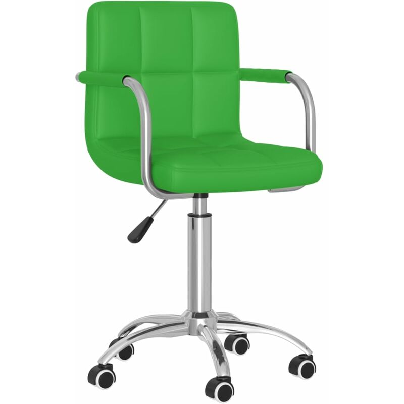 

vidaXL Silla de comedor giratoria cuero sintético verde - Verde