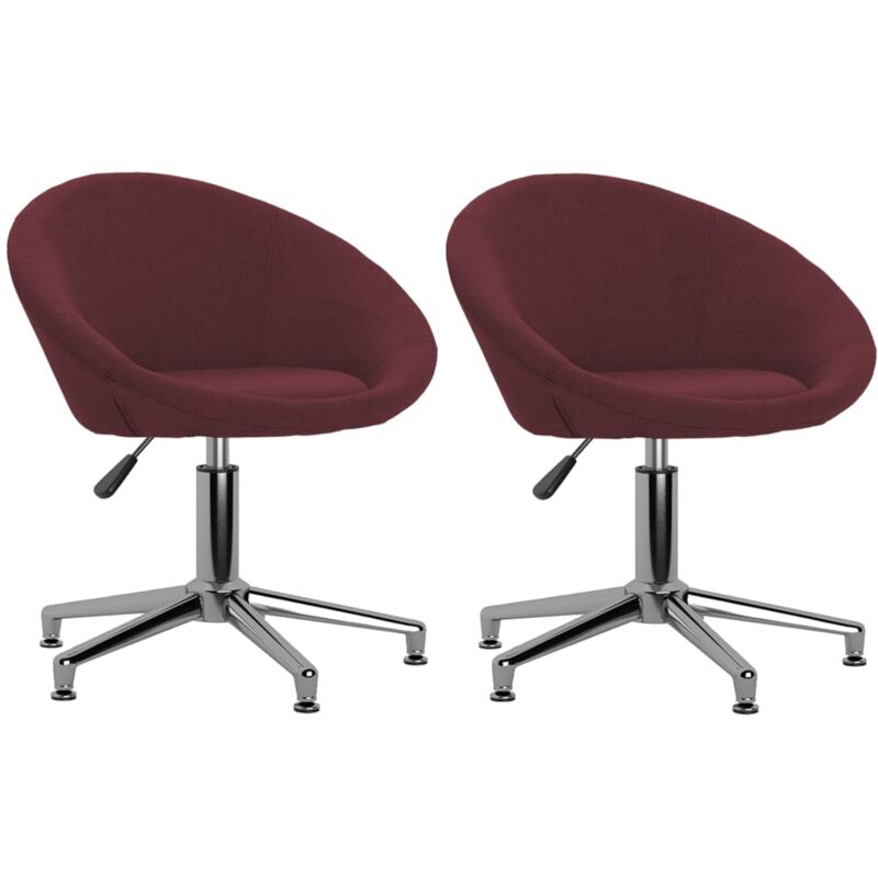 

vidaXL Sillas de comedor giratorias tela 2 uds morada - Púrpura