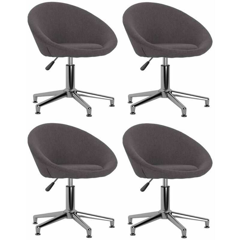 

vidaXL Sillas de comedor giratorias tela 4 uds gris taupe - Gris Topo