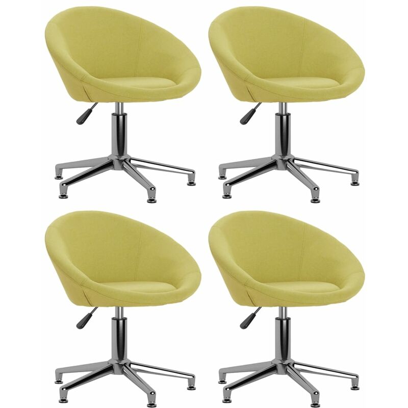 

vidaXL Sillas de comedor giratorias tela 4 uds verde - Verde