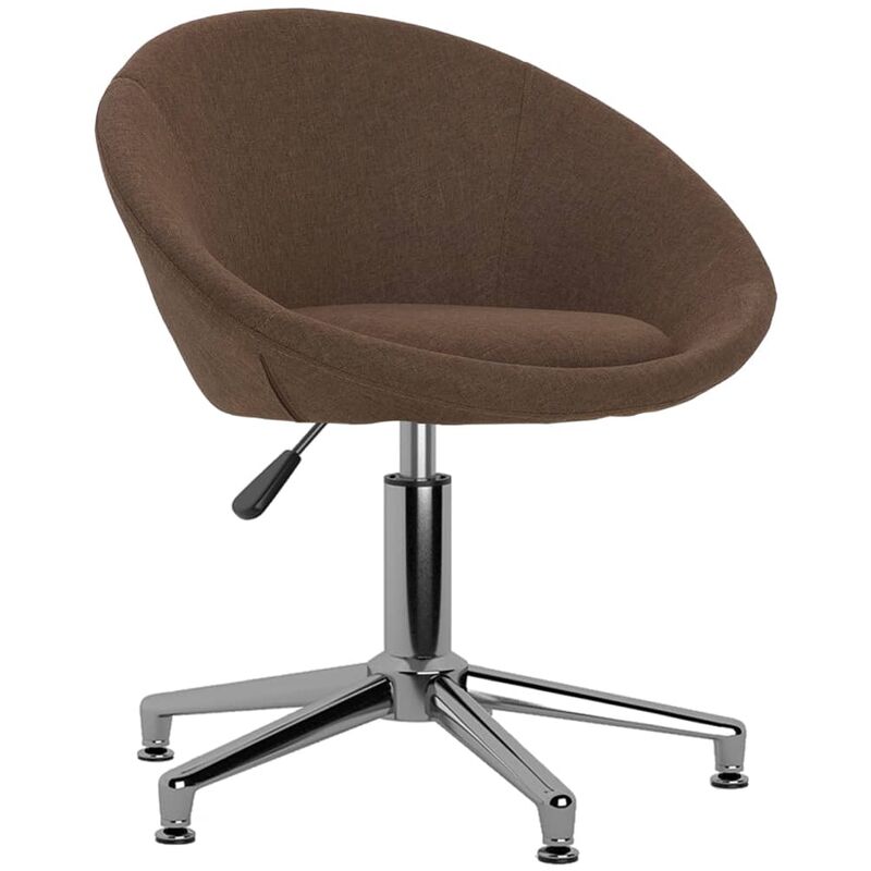 

vidaXL Silla de comedor giratoria tela marrón - Marrón
