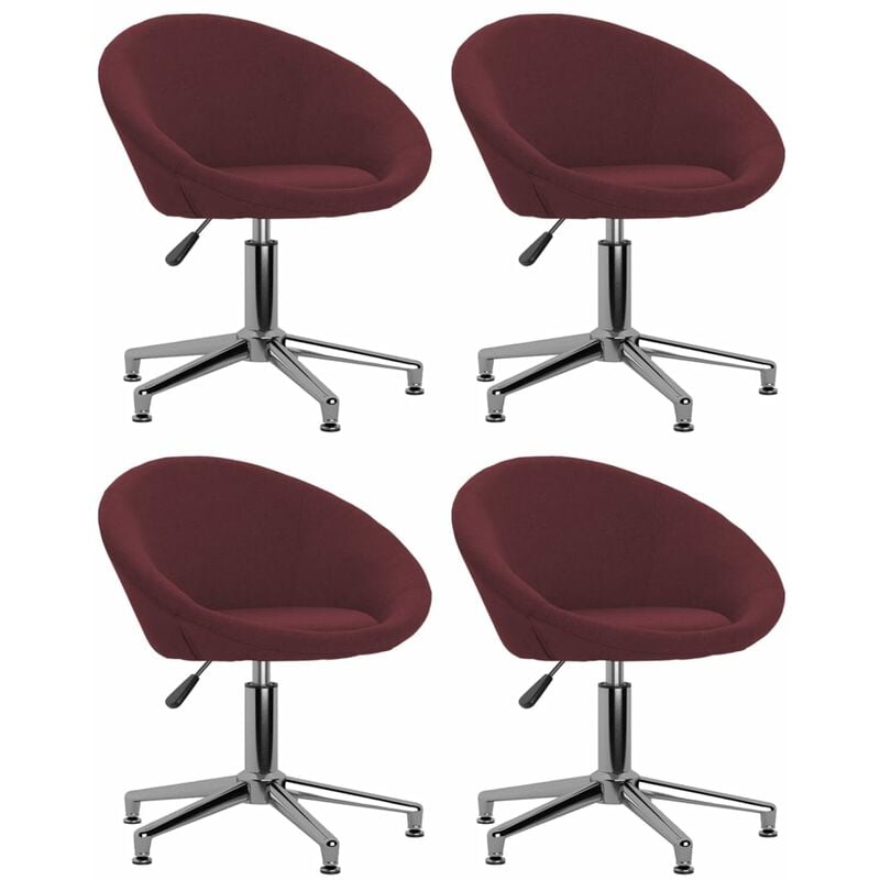 

vidaXL Sillas de comedor giratorias tela 4 uds morada - Púrpura
