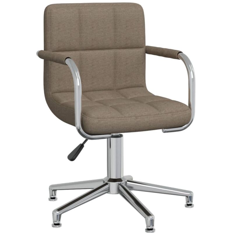 

vidaXL Silla de comedor giratoria tela gris taupe - Gris Topo