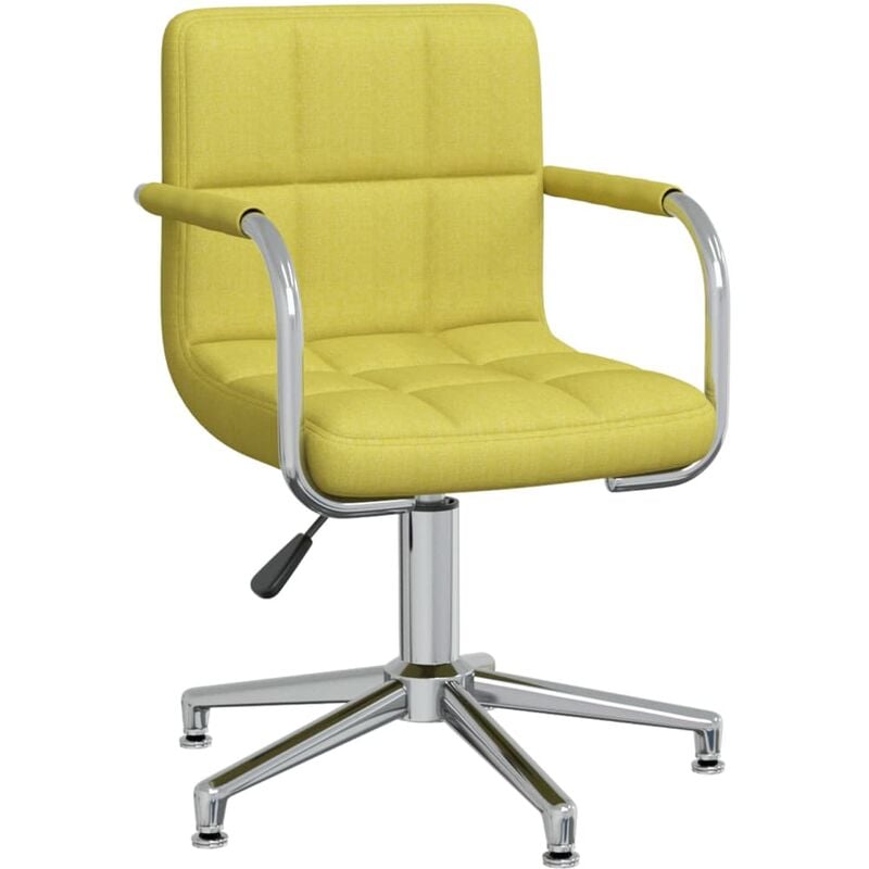 

vidaXL Silla de comedor giratoria tela verde - Verde