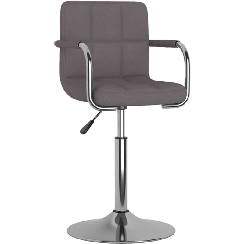 

vidaXL Silla de comedor giratoria de tela gris taupé - Gris Topo