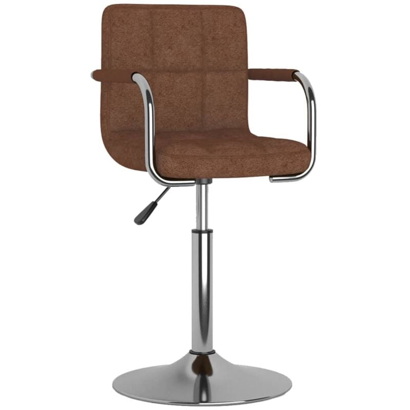 

vidaXL Silla de comedor giratoria de tela marrón - Marrón