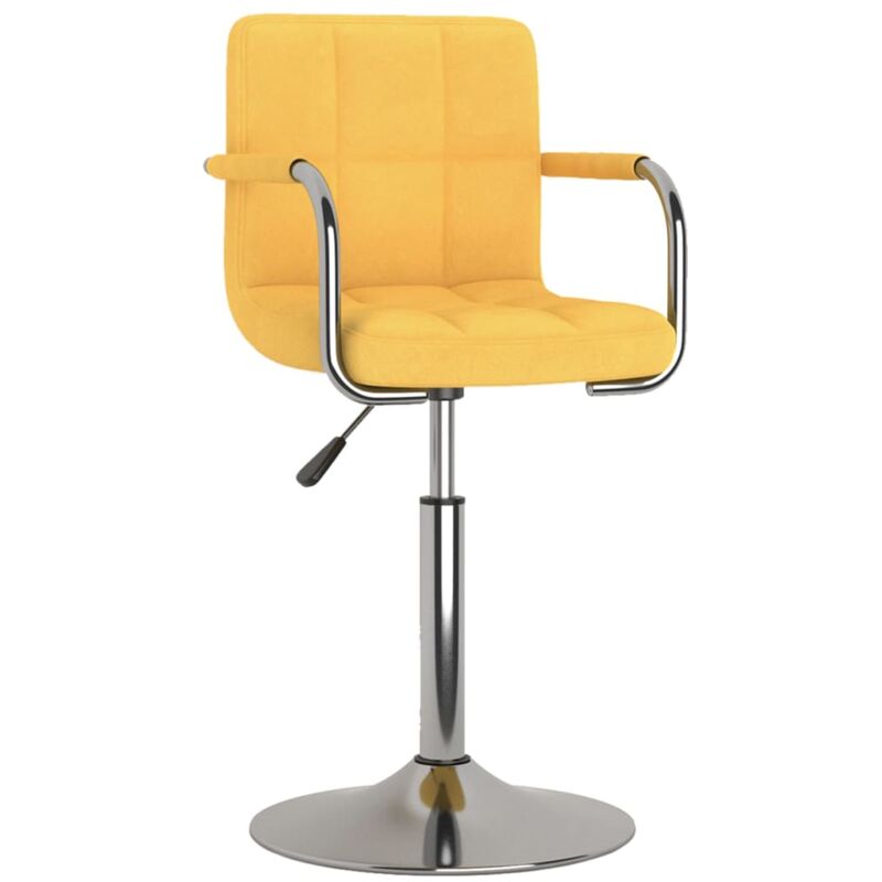 

vidaXL Silla de comedor giratoria de tela amarilla - Amarillo