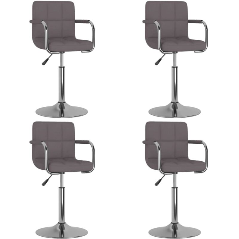 

vidaXL Sillas de comedor giratorias de tela 4 uds color gris topo - Gris Topo