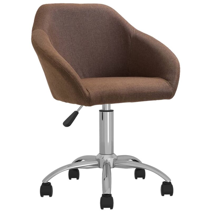 

vidaXL Silla de comedor giratoria tela marrón - Marrón