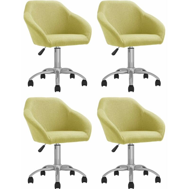 

vidaXL Sillas de comedor giratorias tela 4 unidades verde - Verde