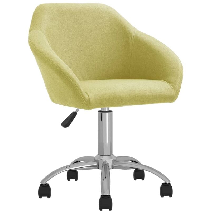 

vidaXL Silla de comedor giratoria tela verde - Verde