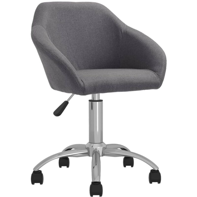 

vidaXL Silla de comedor giratoria tela gris claro - Gris
