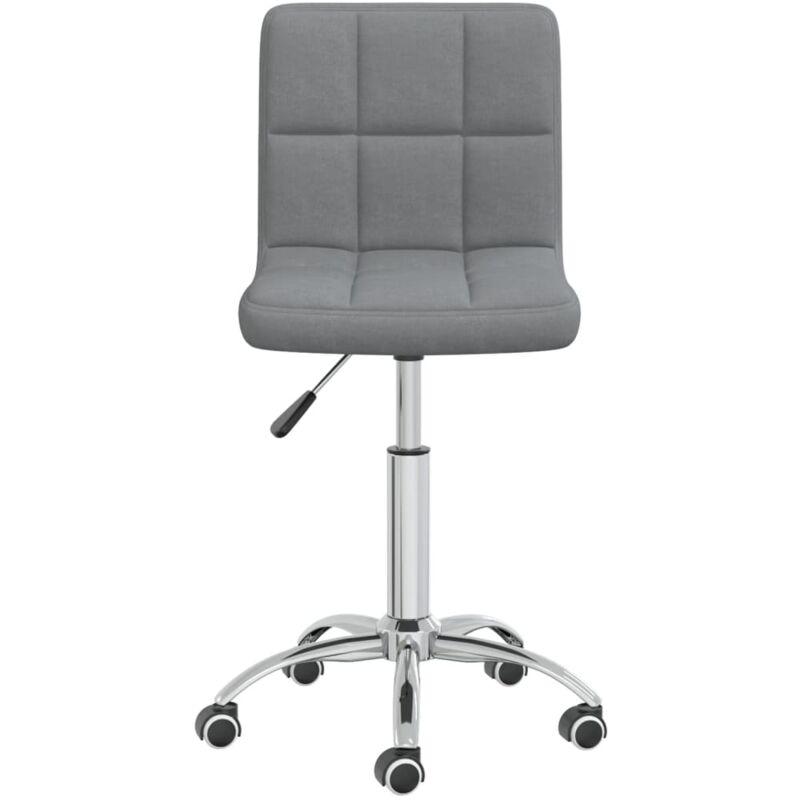 

vidaXL Silla de comedor giratoria tela gris claro - Gris