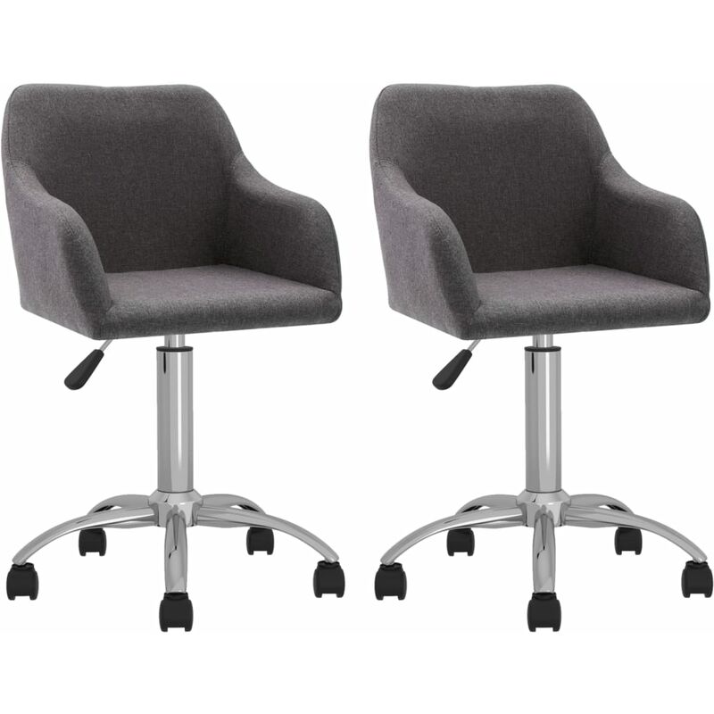 

vidaXL Sillas de comedor giratorias 2 unidades tela gris taupe - Gris Topo