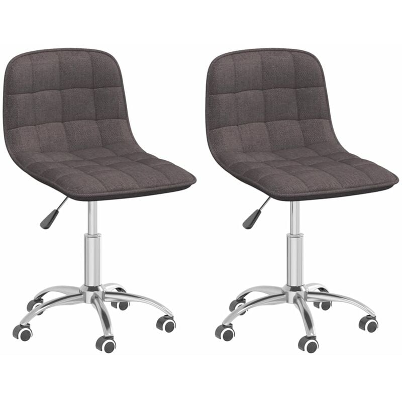 

vidaXL Sillas de comedor giratorias 2 unidades tela gris taupe - Gris Topo