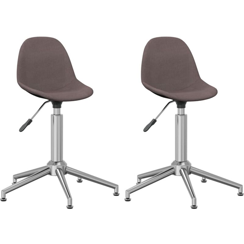 

vidaXL Sillas de comedor giratorias 2 unidades tela gris taupe - Gris Topo