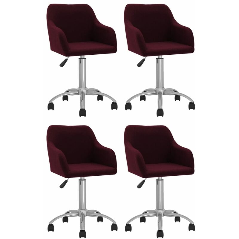 

vidaXL Sillas de comedor giratorias tela 4 uds morada - Púrpura