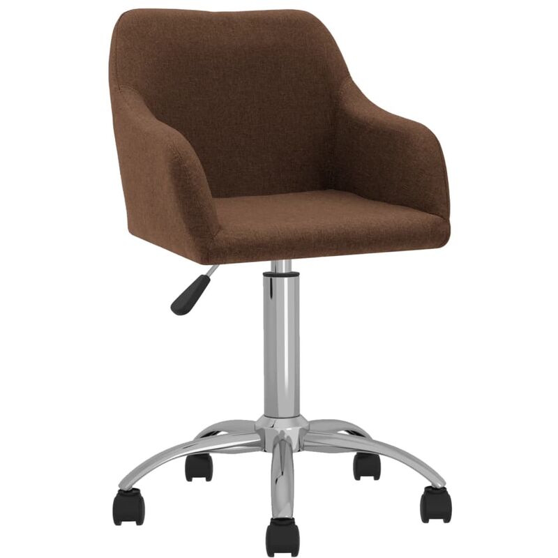 

vidaXL Silla de comedor giratoria tela marrón - Marrón