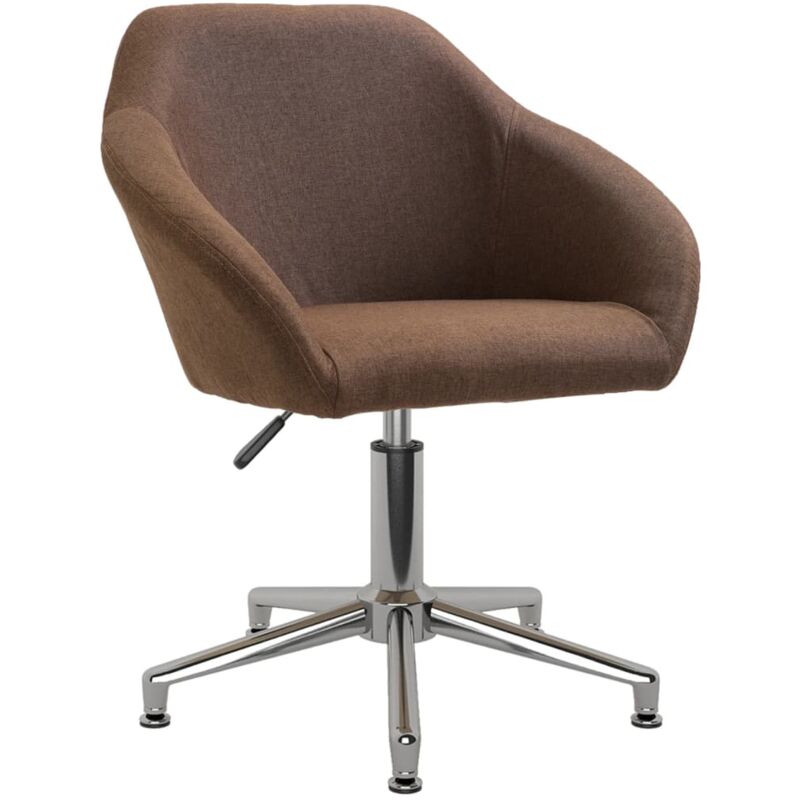 

vidaXL Silla de comedor giratoria tela marrón - Marrón