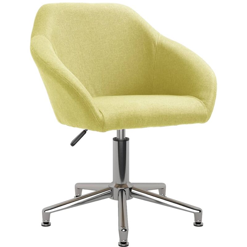 

vidaXL Silla de comedor giratoria tela verde - Verde