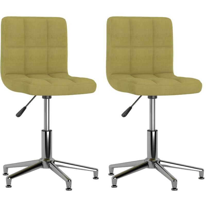 

Sillas de comedor giratorias tela verde 2 unidades - Verde - Vidaxl
