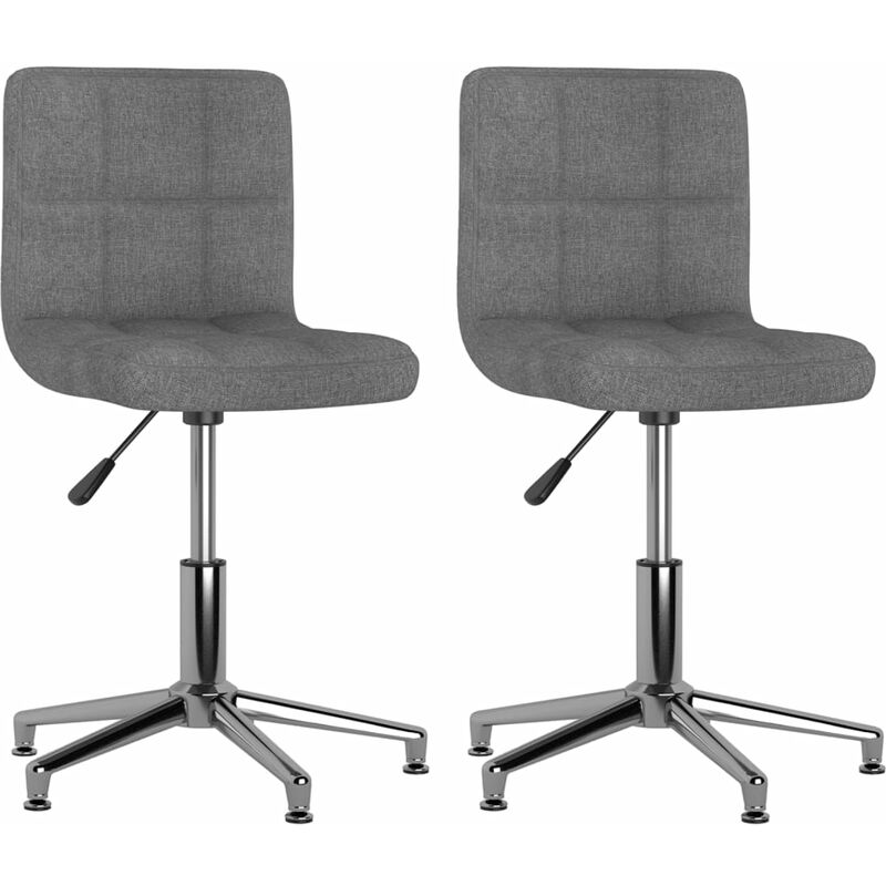 

Sillas de comedor giratorias tela gris claro 2 unidades - Gris - Vidaxl