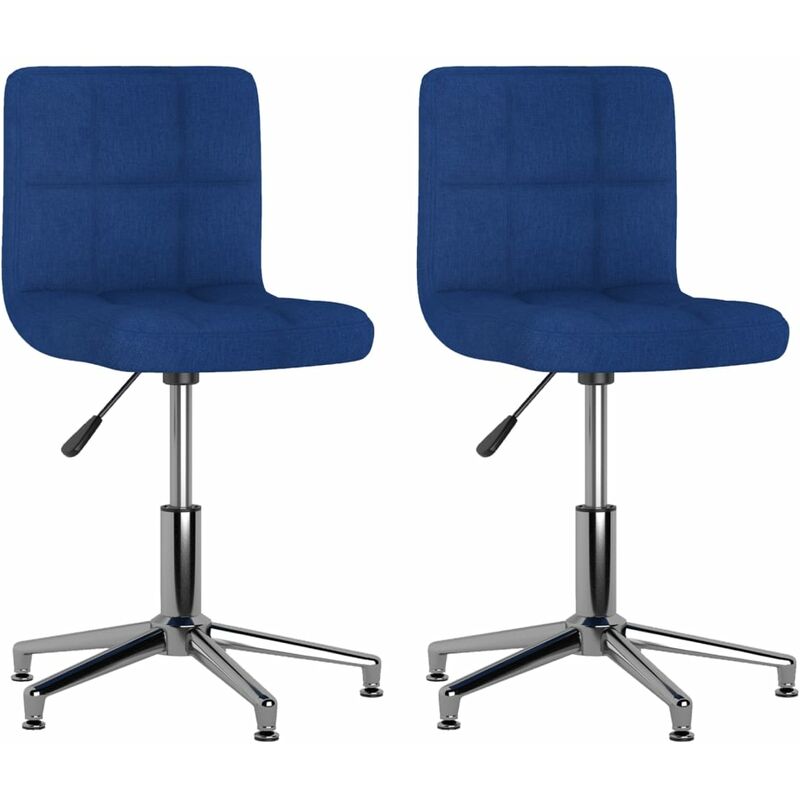 

Sillas de comedor giratorias tela azul 2 unidades - Azul - Vidaxl
