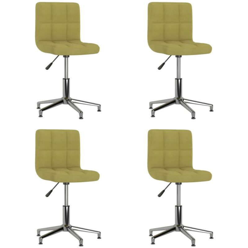 

vidaXL Sillas de comedor giratorias tela verde 4 unidades - Verde
