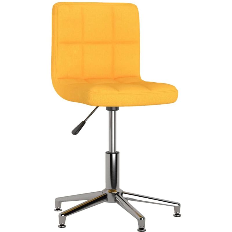

vidaXL Silla de comedor giratoria tela amarilla mostaza - Amarillo