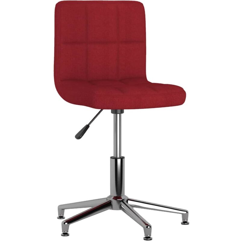 

vidaXL Silla de comedor giratoria tela color vino tinto - Rojo