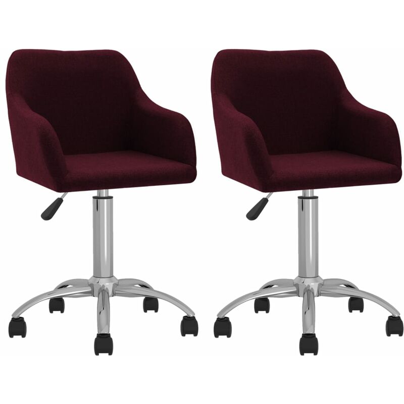 

vidaXL Sillas de comedor giratorias 2 unidades tela morada - Púrpura