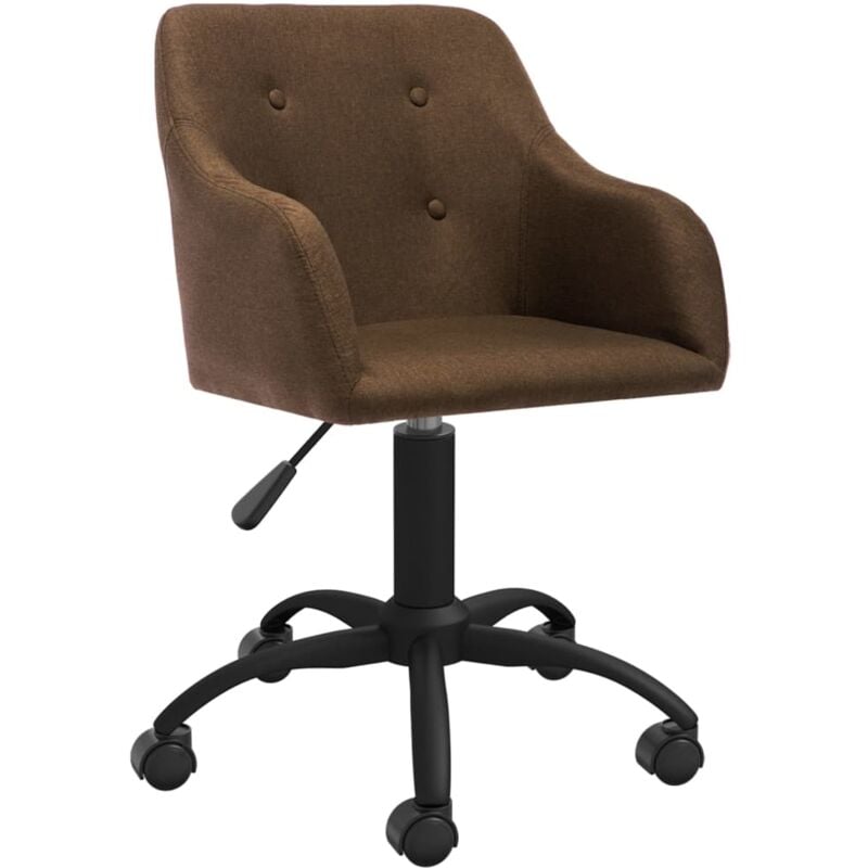 

vidaXL Silla de comedor giratoria tela marrón - Marrón