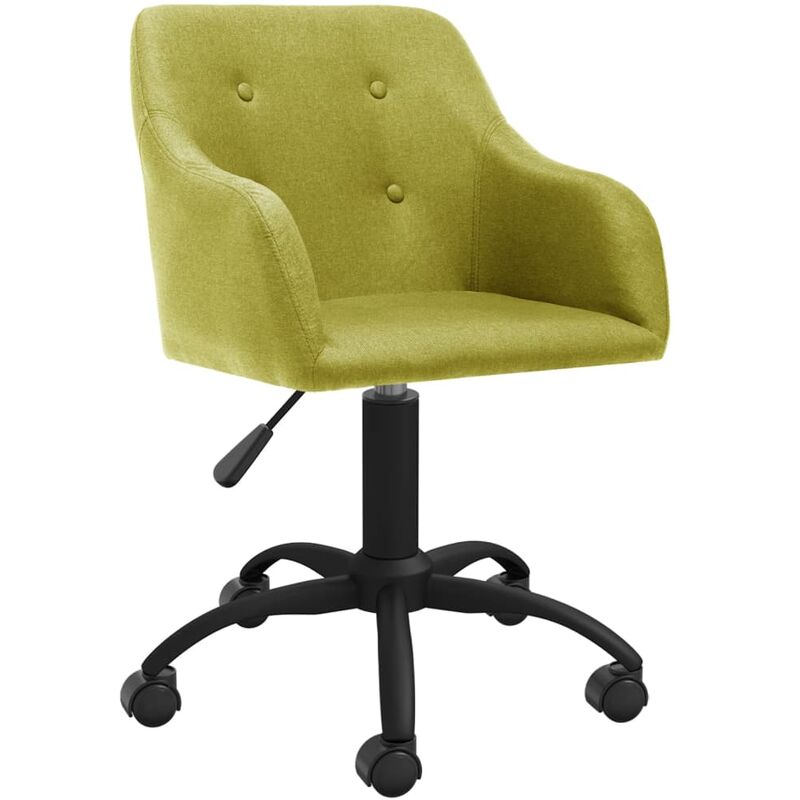 

vidaXL Silla de comedor giratoria tela verde - Verde