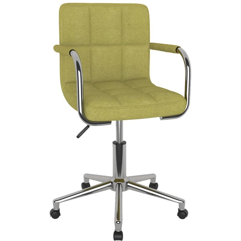

vidaXL Silla de comedor giratoria tela verde - Verde