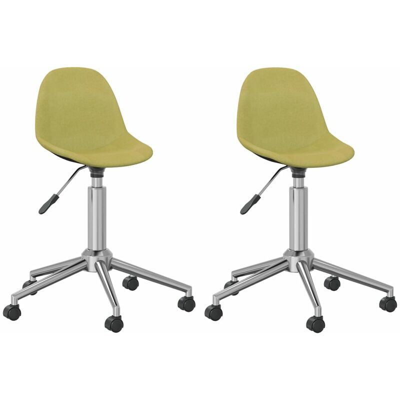 

vidaXL Sillas de comedor giratorias 2 unidades tela verde - Verde