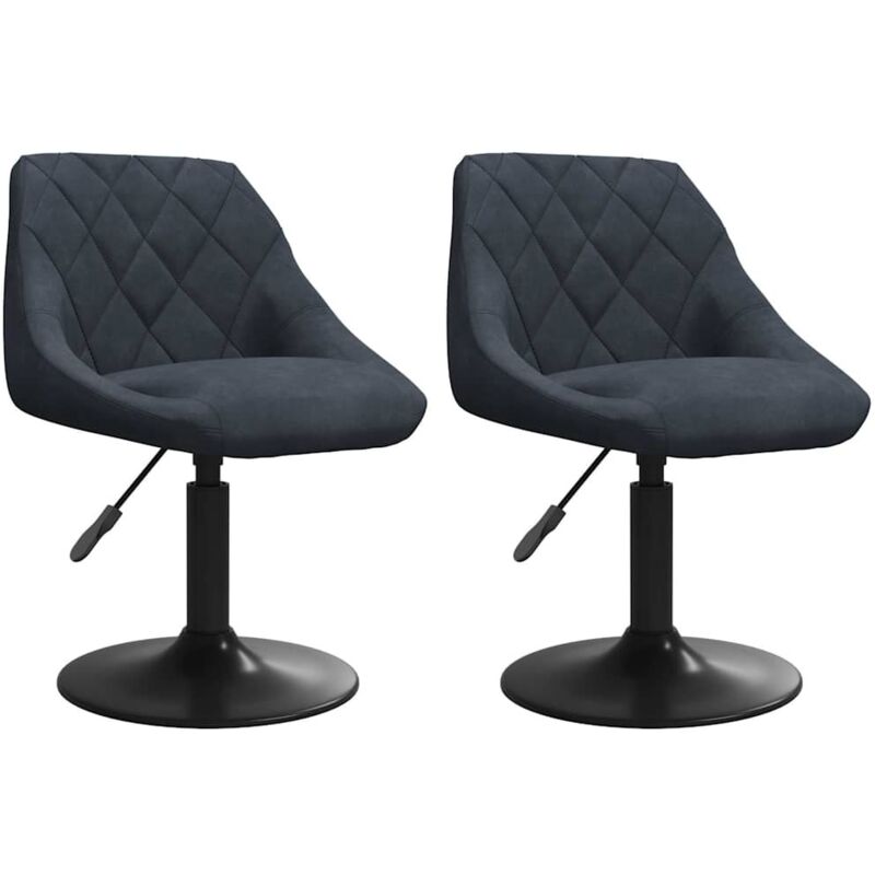 

vidaXL Sillas de comedor giratorias 2 unidades terciopelo gris oscuro - Gris