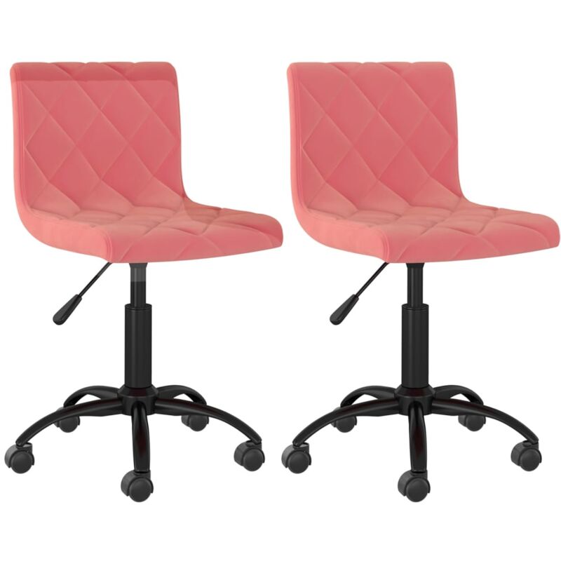 

vidaXL Sillas de comedor giratorias 2 unidades terciopelo rosa - Rosa