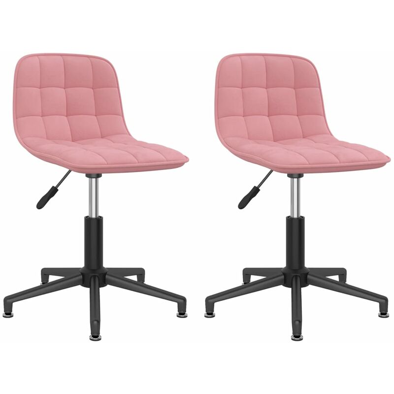 

vidaXL Sillas de comedor giratorias 2 unidades terciopelo rosa - Rosa